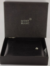 Portafoglio uomo Montblanc pelle nera grana morbida taglia passaporto bi-fold spedizione gratuita