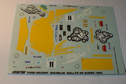 Decal ford escort - decal, 1/43
