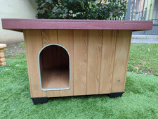 Ferplast BAITA 71.5×57×h 53cm Cuccia per Cani in Legno con Tetto Apribile