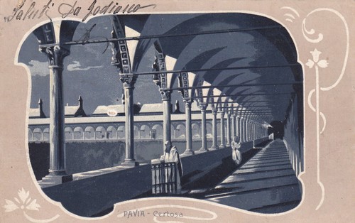 Cartolina pavia certosa - cartolina,