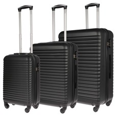 Set valigie rigide 3 pezzi valigia da viaggio trolley valigia M-L-XL set nero 