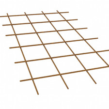 Rete Elettrosaldata Edilizia Ferro Grezzo Ø 5 mm Maglia 20x20 cm Foglio 1,5x1 m