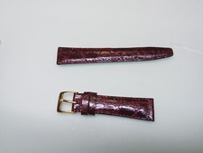  cinturino Bordeaux Coccodrillo Semi Imbottito originale Gucci 17mm 