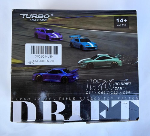 Turbo racing c64 green rc - green, 1:76