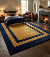 Tappeto con bordo blu