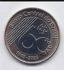 BRASIL 1 REAL 2025 60 AÑOS BANCO CENTRAL 