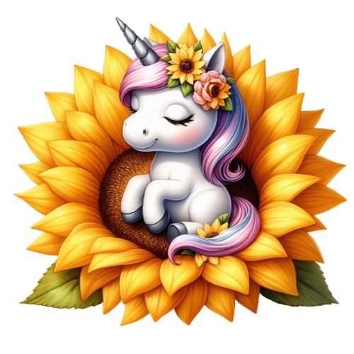 Adesivi girasoli unicorno - 7,