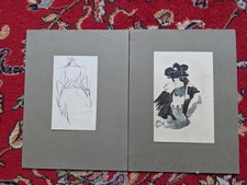 Rare Ensemble de 3 Dessins