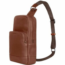 Nuova custodia Champs Onyx (imbracatura) marrone resistente RFID pelle bovina grana superiore