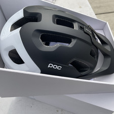 POC Axion Race MIPS Casco Bici Uranio Nero/Bianco Taglia L. 59-62 NUOVO