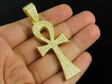 Ciondolo croce uomo diamante
