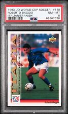 Upper Deck Mondiali di Calcio 110 1993 Roberto Baggio PSA8