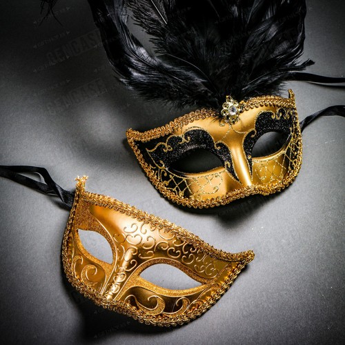 Maschera mezza faccia - , oro