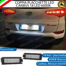 COPPIA PLACCHETTE 1 LED LUCI TARGA HYUNDAI TUCSON RESTYLING DAL 07/2018 6000K