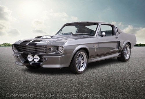 Poster ford mustang gt500 1967 - mustang,