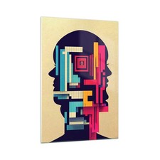 Quadro vetro 70x100cm testa - 70x100cm,