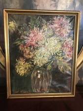 Mazzo di fiori, olio su tela