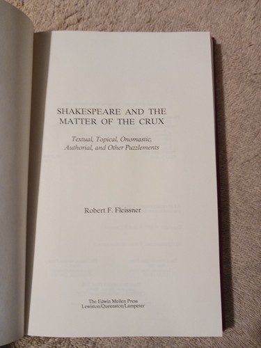 Shakespeare matter of the - shakespeare, &