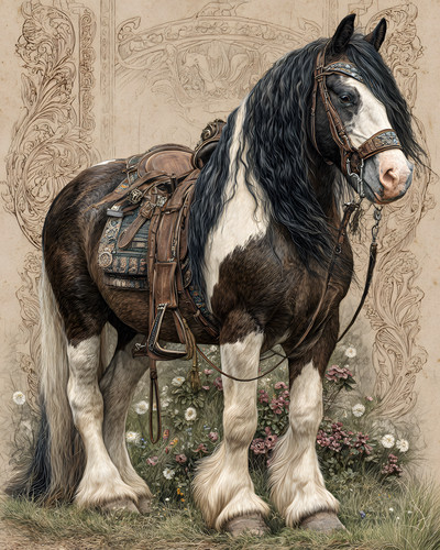 Cavallo disegno bianco e - disegno,