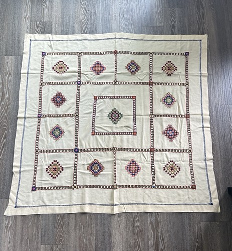 Vtg hand embroidered - hand, colorful