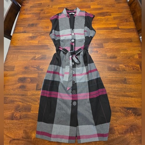Abito midi quadri new york - a,