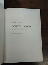 scritti giuridici vol II diritto costituzionale	 di Aldo M. Sandulli, 1990,
