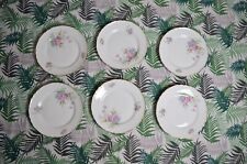 S5894 SET 6 PIATTI PIANI FIORI PORCELLANA RICHARD GINORI SERVITO SERVIZIO