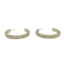 CHANEL Strass Hoop Earrings