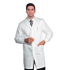 Camice da laboratorio,da lavoro uomo,bottoni a pressione,in cotone pesante