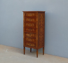 Cassettiera settimanale 7 cassetti stile Luigi XVI, intarsiata, metà '900!