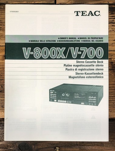 Teac 700 800x proprietario - v-700, v-800x