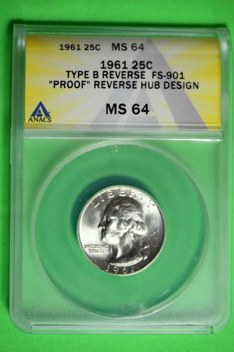 1961 anacs ms64 washington - anacs,