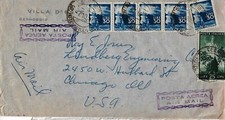 busta  viaggiata nel 1950 da