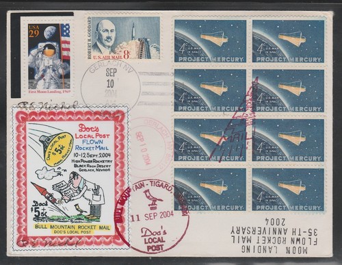 2004 rocket flown cover - 2004, us