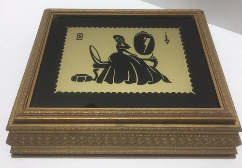 Vtg gold florentine - gold, silhouette