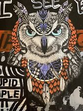 Quadro Su Tela - Il Gufo E La Luna -  Quadri Astratti Moderni