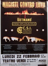poster MACISTE contro tutti CSI DISCIPLINATHA USTMAMO Genova 1996 CPI dischimulo