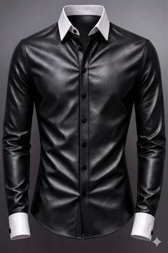 Camicia motociclista nera - camicia,