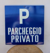Insegna Cartello Targa segnaletica Parcheggio Vintage