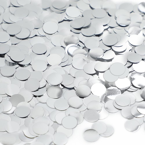 Silver confetti 10mm - 10mm,
