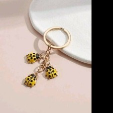 Portachiavi coccinelle gialle 
