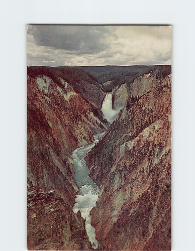 Cartolina yellowstone falls - yellowstone, &