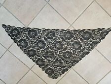 1960 Pizzo Nero Velo  Copricapo Scialle Mantella Baktus Stola-nic-