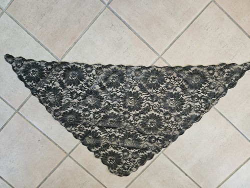 1960 pizzo nero velo - 1960,