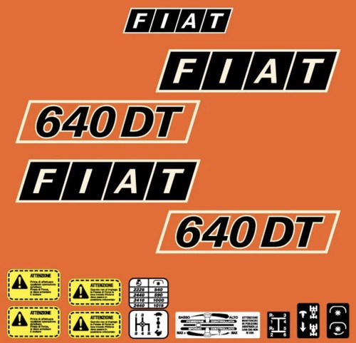 Fiat 640 adesivi - 640, dt