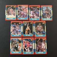 Lot Of 10 Vintage 1986 Fleer Basketball Stars Stunning Condition NR Mint-Mint