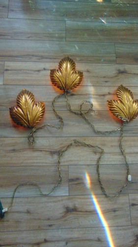 Applique vintage dorato foglia