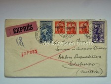 FRANCOBOLLO Trieste AMG FTT ESPRESSO sovrastampa BUSTA Expres Austria