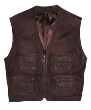Gilet In Pelle Per Uomo /