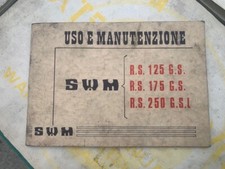 SWM RS 125 175 250 GS 1977 manuale uso manutenzione libretto originale